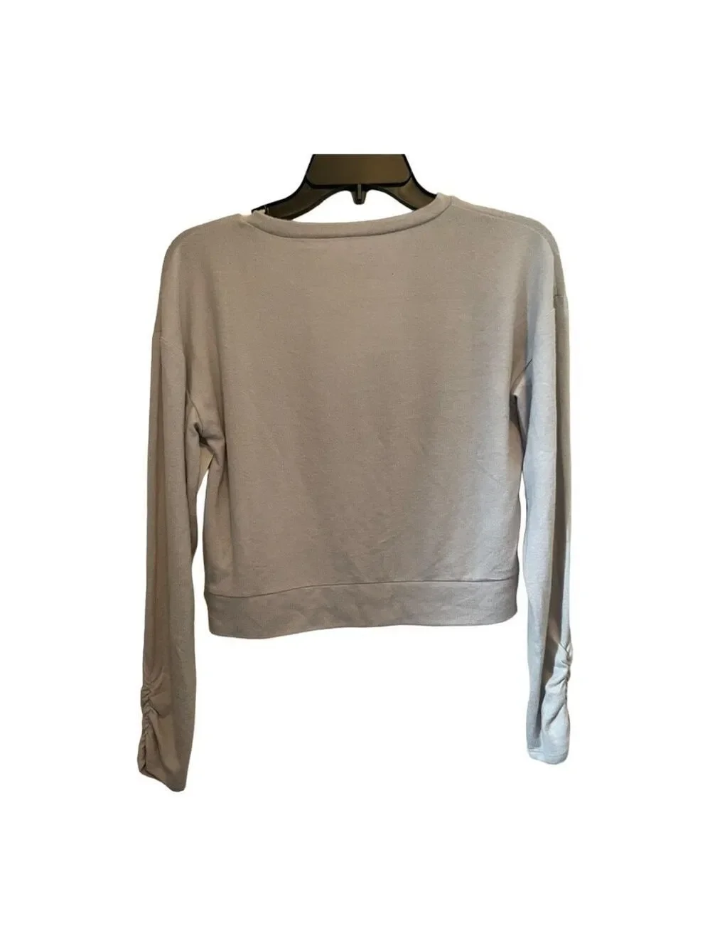 Z by Zella cropped fog gray long sleeve shirt